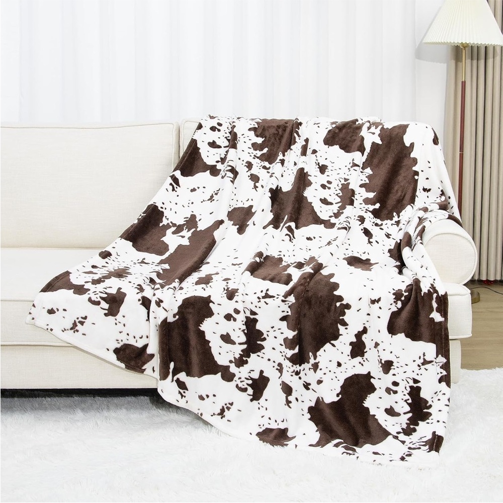 Cow Print Twin Blanket
